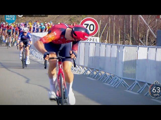 INEOS Late Attack during Extremely Technical Finale | Paris Nice 2023 Stage 5