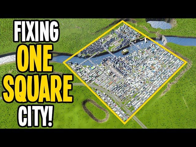 Epic Fix of One Tile City in Cities: Skylines! (One Square Challenge)