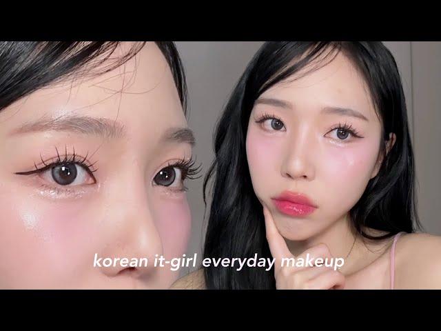 korean IT girl makeup tutorial (natural individual lashes, glowy kpop idol blush, dewy lip combo)