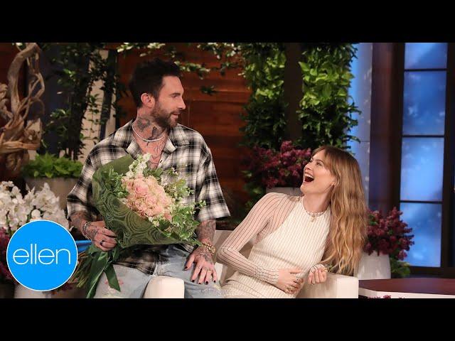 Behati Prinsloo Gets Surprise Visit from Adam Levine