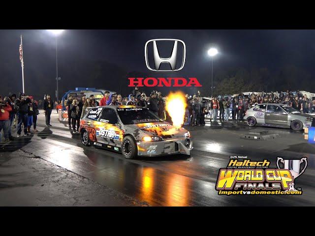 FASTEST HONDA'S IN THE WORLD! // World Cup Finals 2019 - Import vs Domestic 1/4 Mile Racing