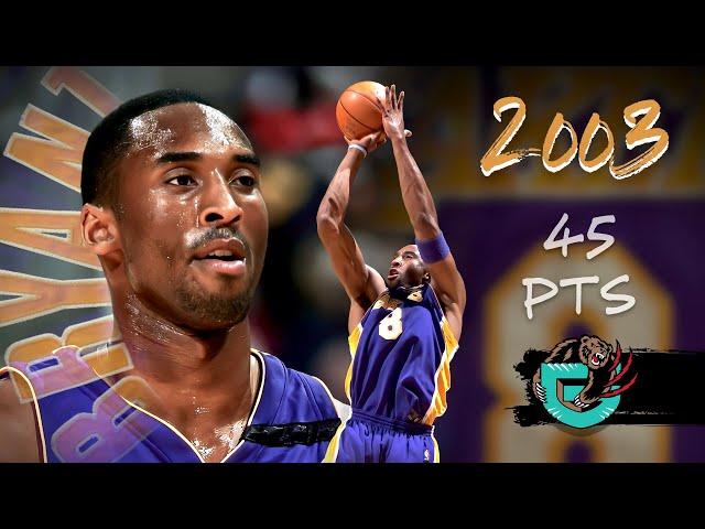 Kobe Bryant Shreds Memphis w/ 45 Pts & Epic Dunks in Rare 2002-03 Gem | Full Highlights