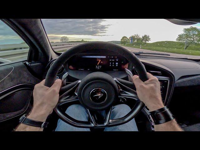 POV: 327km/h on german Autobahn with a Novitec McLaren 750S with 840hp