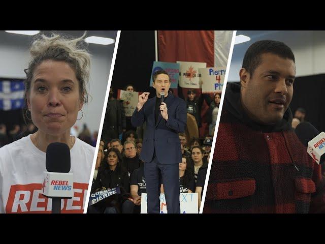 'Woke ideology' is 'damaging the country': Poilievre supporters flock to rally in Montreal