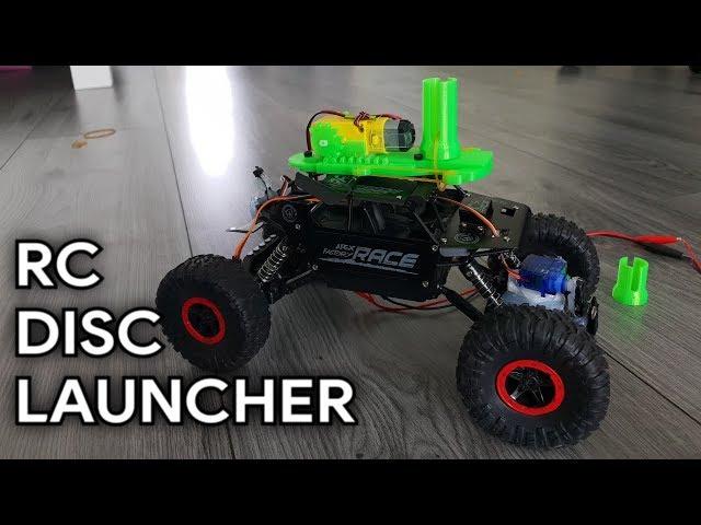 "disc-o-matic" 3d printed disc launcher (For RC)