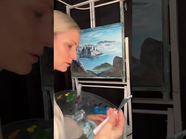 Berge malen wie Bob Ross #painting #bobross #malkurse #claudiahoepp