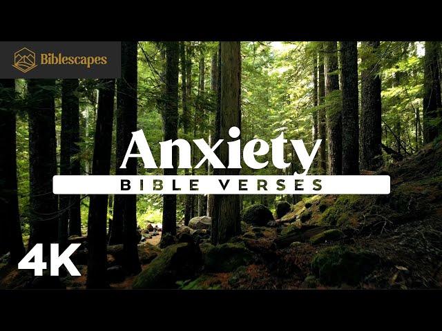 Bible Verses on Anxiety | 4K | 15 Minutes | 80+ Scriptures | Audio Bible + Music