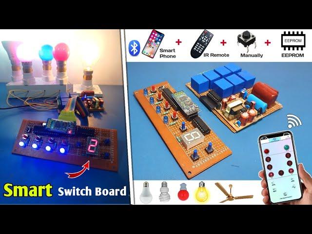 Diy Complete Home Automation System | 4 Lights On Off & 1 Fan Speed Control | Smart Switch Board