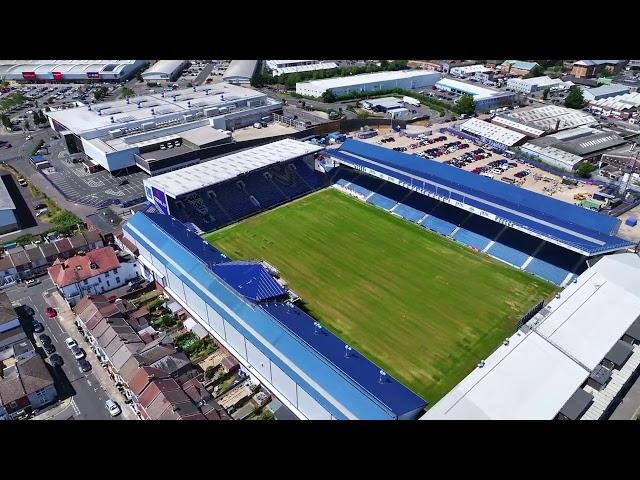 Fratton Park on 24th June '24 - New South Stand and grass condition.