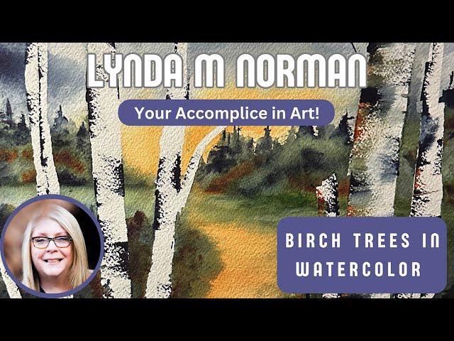 Painting Birch Trees in Watercolor: Masking Tape Resist & Lush Daniel Smith Colors