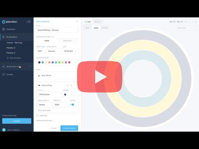 Get a guided tour of all key features in Plandisc