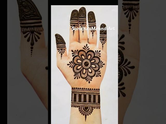 Easy Simple Flower Mandala Mehndi Design #mehndi #henna #youtubeshorts #viral #shortvideo #trending