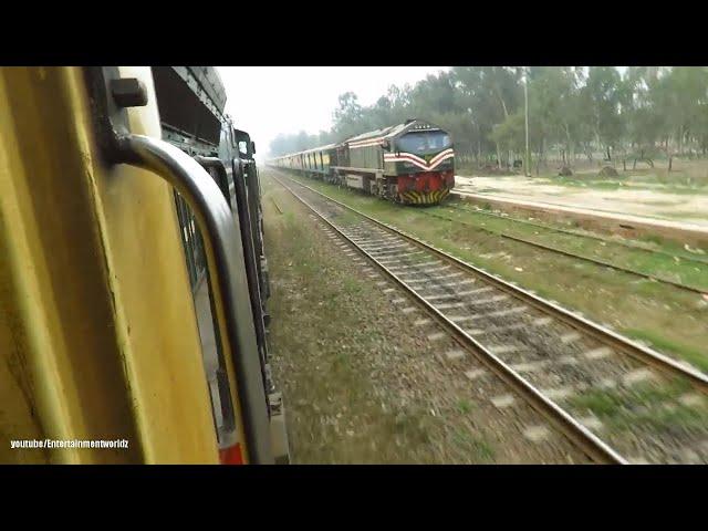 High Speed Train Travel Karakoram Express Journey Lahore To Faisalabad | Pakistan Railways