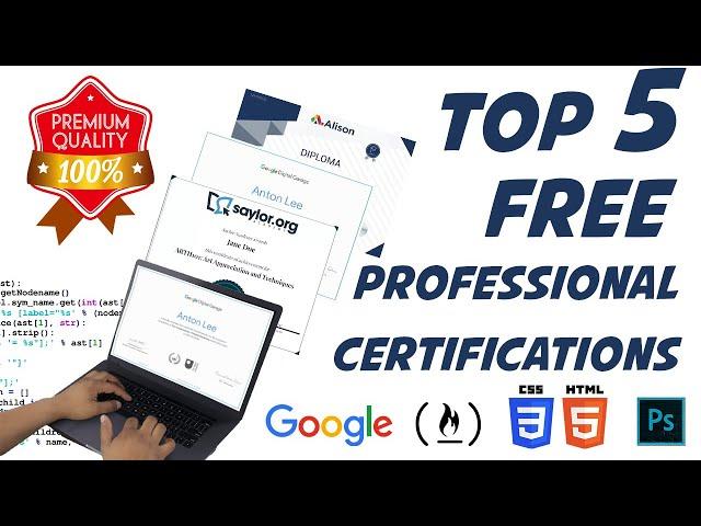 Top 5 Lucrative Skills with Free Professional Certification - %100 free | September 2020