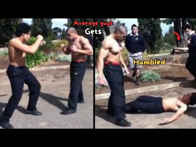 8 Dumb Regular Guys Challenging Pro Fighters!What Happens is INSANE