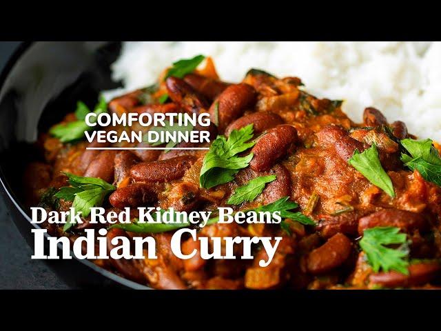 Dark Red Kidney Beans Indian Curry | Vegan Curry Recipe