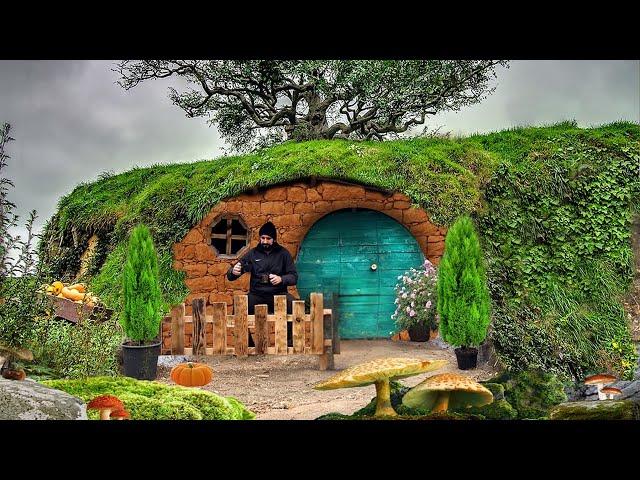 Building of a magical dugout for survival Hobbit House