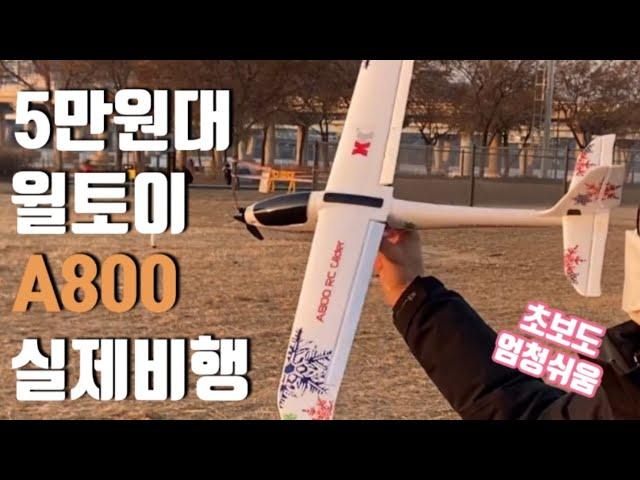 [가성비 RC비행기] 5만원 Wltoys XK A800 실제비행: Budget RC Plane A800 Maiden Flight, Drone 드론과는 다른 맛!