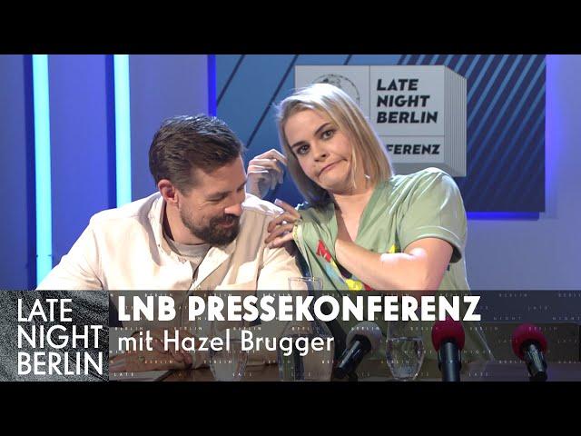 Hazel Brugger erklärt die "Trennung" von Thomas | LNB Pressekonferenz | Late Night Berlin