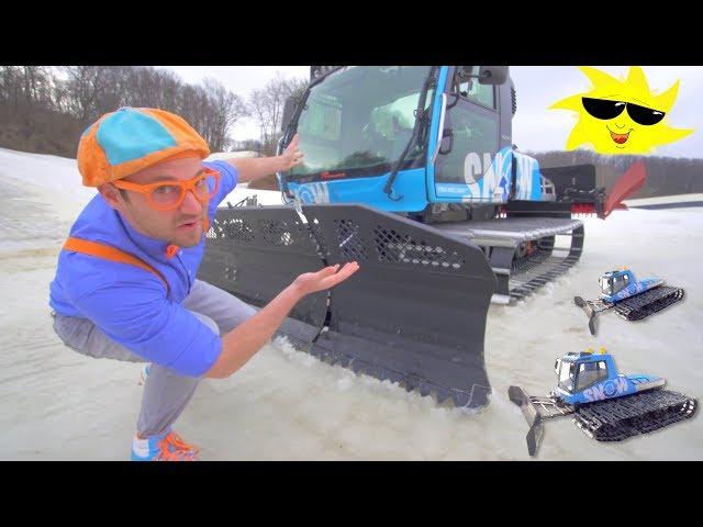 Blippi Explores a Snow Groomer | Educational Videos for Toddlers about Seasons