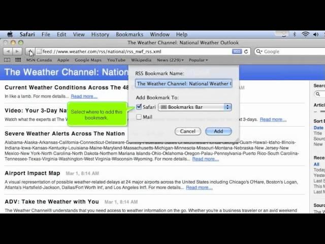 How to subscribe to RSS feed
