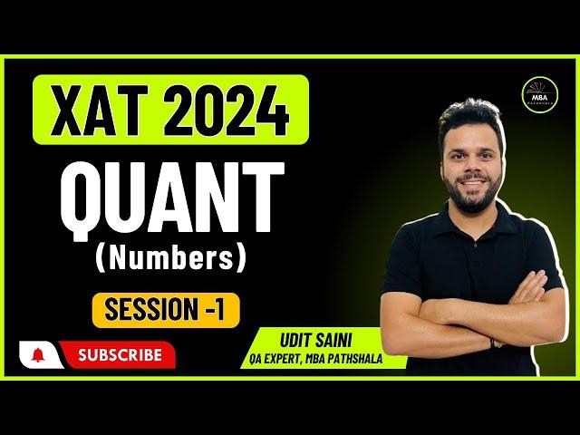 Day 01 - XAT 2024 | Crash Course | Quant Session 01 | Udit Saini | Numbers