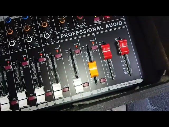 Mezcladora 16 Canales Audiotek mixer Revision