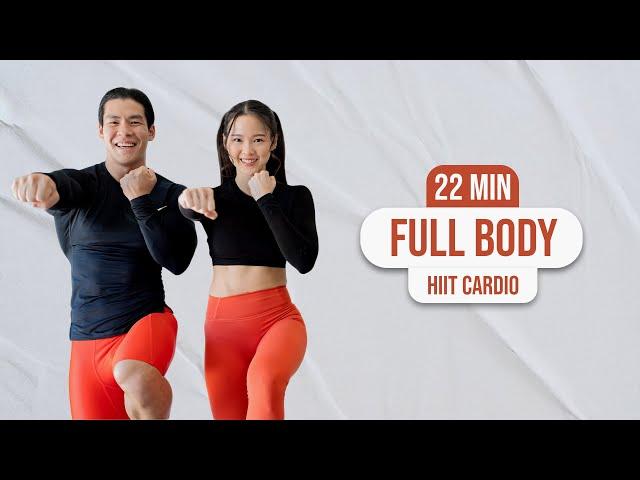 22 MIN FULL BODY HIIT CARDIO I for SUPER BEGINNERS, SENIORS, with warm up & cool down