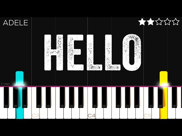 Adele - Hello | EASY Piano Tutorial