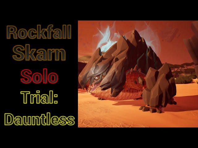 Solo Rockfall Skarn Trial: Dauntless 3:26 S+ PB With Shock War Pike Build