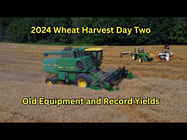 2024 Wheat Harvest Day 2 | Old Equipment and Record Yields