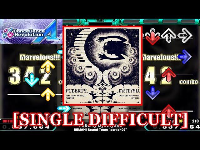 【DDR A(2018)】 Puberty Dysthymia [SINGLE DIFFICULT] 譜面確認+Clap