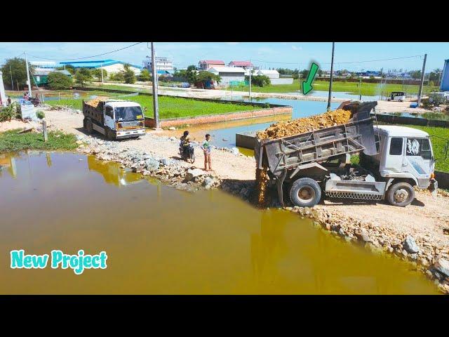 New Video "From Water to Solid Ground: Dozer D20A & Truck 5T Transforming Flooded Land"