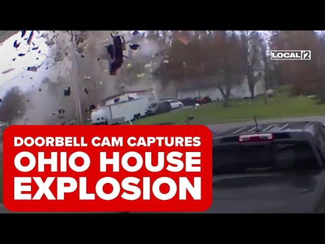 Doorbell cam captures Ohio house explosion