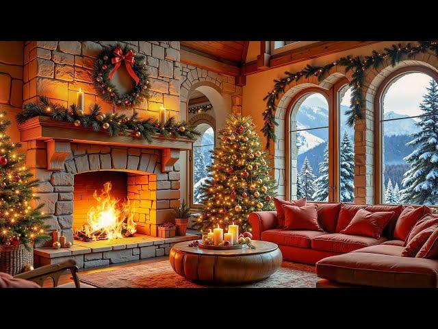 Traditional Christmas Music Instrumentals  Cozy Fireplace Christmas Music  Christmas Ambience