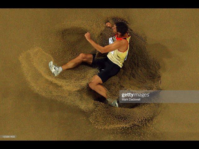 Sebastian  BAYER  jumps  8.49  and  wins  the  2009  German  Championship.