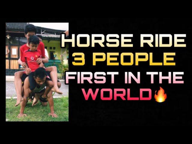 HORSE RIDE 3 PEOPLE‼️ FIRST IN THE WORLD STRONG MAN‼️