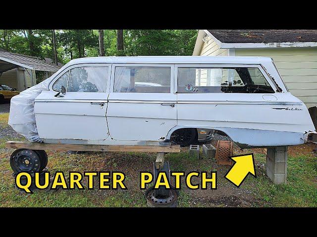 Transforming This Rusty 1962 Chevrolet Belair Wagon With Some Rear Quarter Panel Fabrication