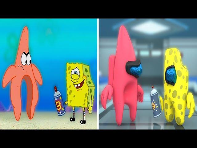 SpongeBob VS Among Us (invisible spray)