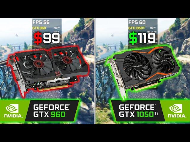 GTX 960 vs GTX 1050 Ti - Test in 8 Games