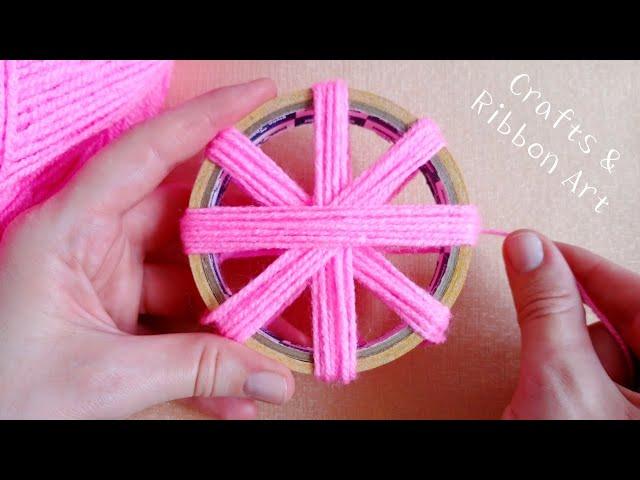 Amazing Craft Ideas with Wool - Hand Embroidery Easy Trick - DIY Woolen Flowers - Sewing Hack