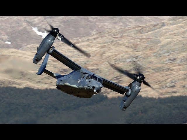 USAF V-22 OSPREY AMAZING MORPHING FROM HELICOPTER TO PLANE  - 4K