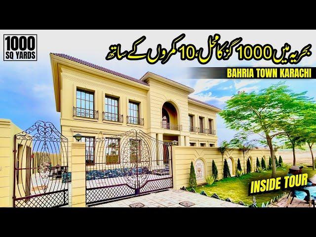 10Bed Mansion for Sale in Bahria Town Karachi | 1000 Square Yards Villa