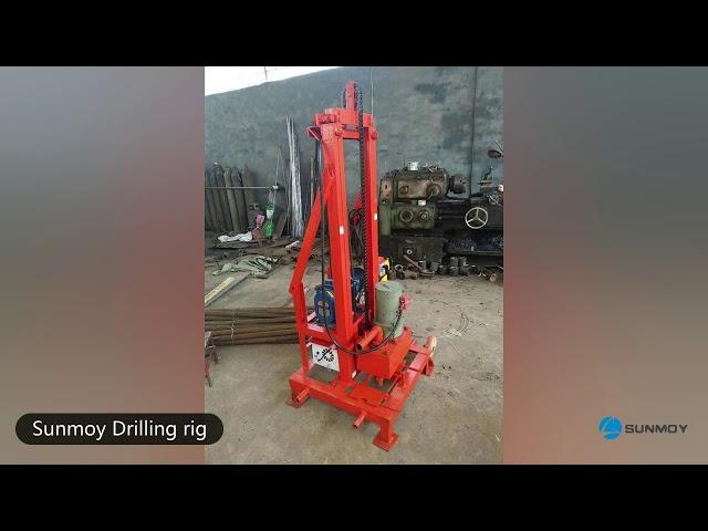 Portable water well drilling rig