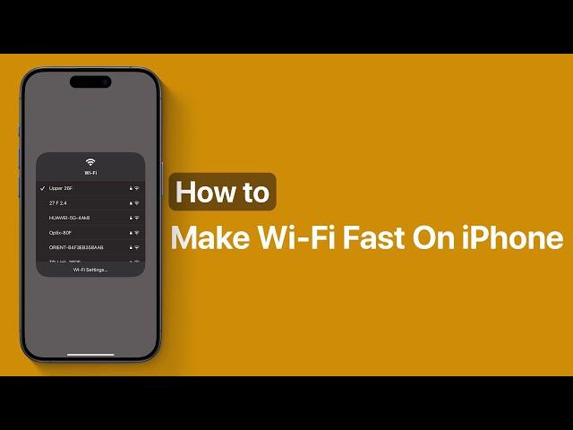 How To Make iPhone Wi-Fi Fast | Fix Slow Wi-Fi On iPhone