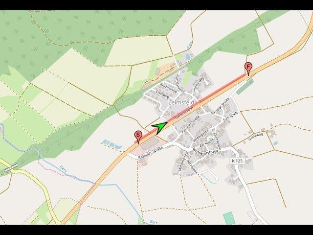 Ortsdurchfahrt am Knüllgebirge/HR: Leimsfeld (Süd rein, Nord raus)