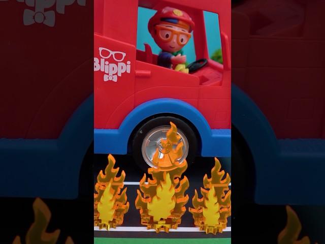 Toy Blippi  Drives his Firetruck  to the RESCUE! #shorts #toys