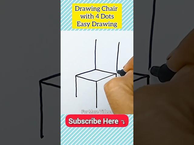 4 Dots = Chair | How to Draw Chair | Easy Chair Drawing | कुर्सी निकालना सीखें