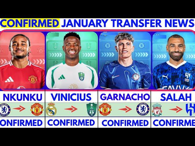 THE LATEST CONFIRMED TRANSFER NEWS AND RUMOURS TRANSFERS WINTER 2025|Nkunku️Vinicius️Garnacho️