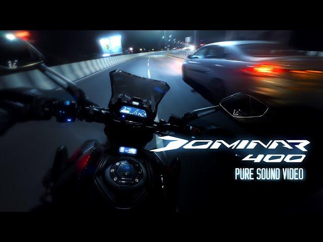 Night City Ride POV: Onboard the Bajaj Dominar 400 - BS6 2.0 | Pure Sound | DJI ACTION 4 | 4K